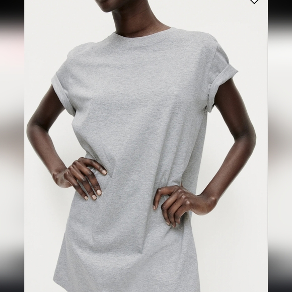 H&M Dresses & Skirts - H&M Gray Casual Gray Cotton T- Shirt Dress